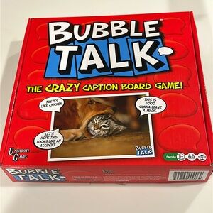 UNIVERSITY GAMES Bubble Talk - Crazy Caption Board Game - Complete - NWOT